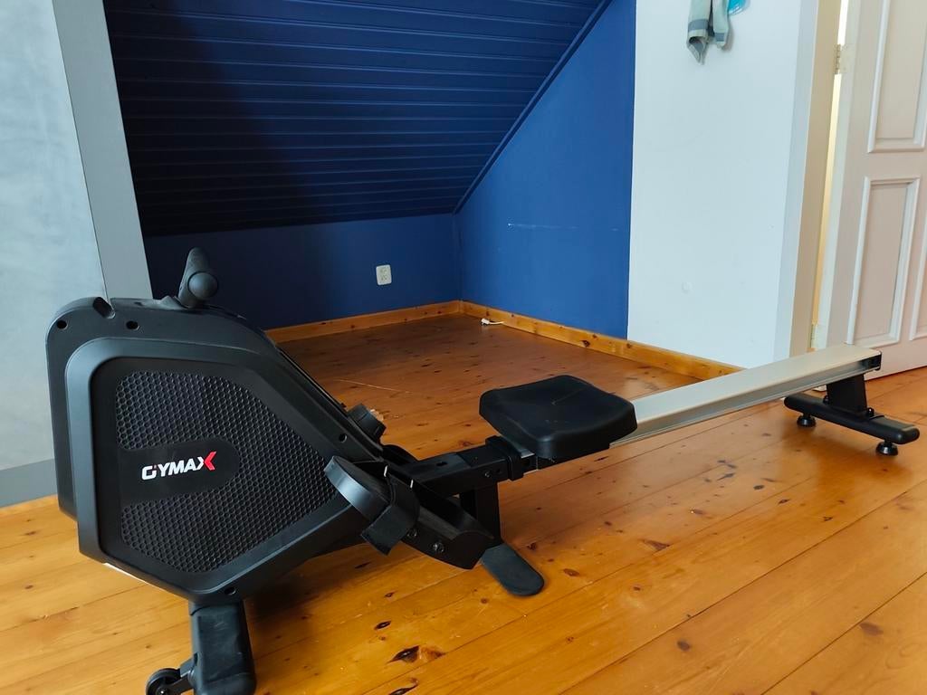 Gymax roeitrainer, eenmaal gebruikt!, Sport en Fitness, Fitnessapparatuur, Ophalen, Benen, Aluminium, Zo goed als nieuw
