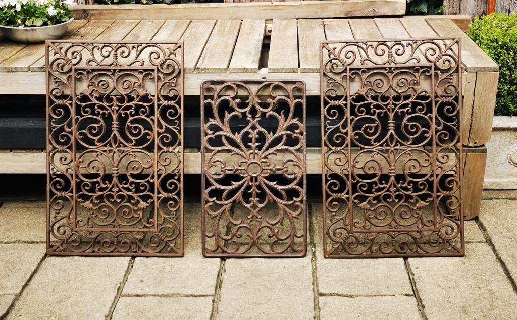 Authentieke Gietijzeren Deurmatten - Sierwerken, Ophalen, Gebruikt, Gietijzer, Schoonloopmat