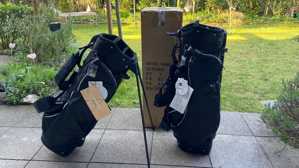 Nieuwe Joejo golftas van leer - 9x 7.5 inch topverdeling, Sport en Fitness, Golf, Ophalen of Verzenden, Nieuw, Tas, Overige merken