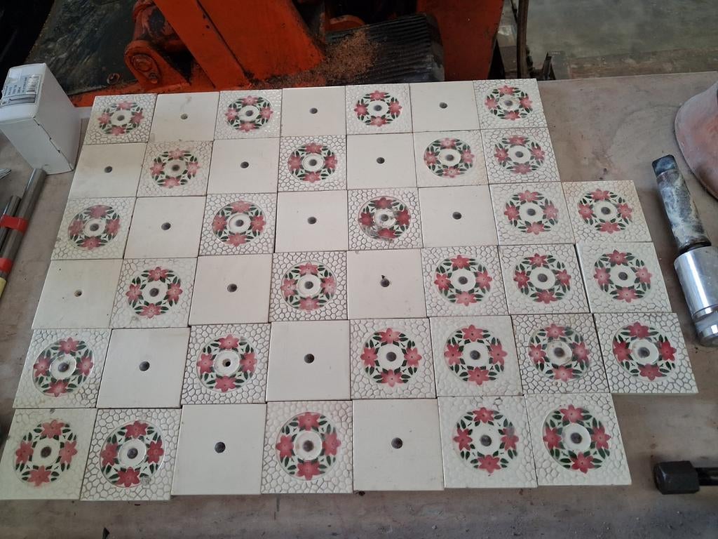 Oude tegeltjes, Ophalen of Verzenden, Gebruikt, Rechthoekig, 50 tot 100 cm