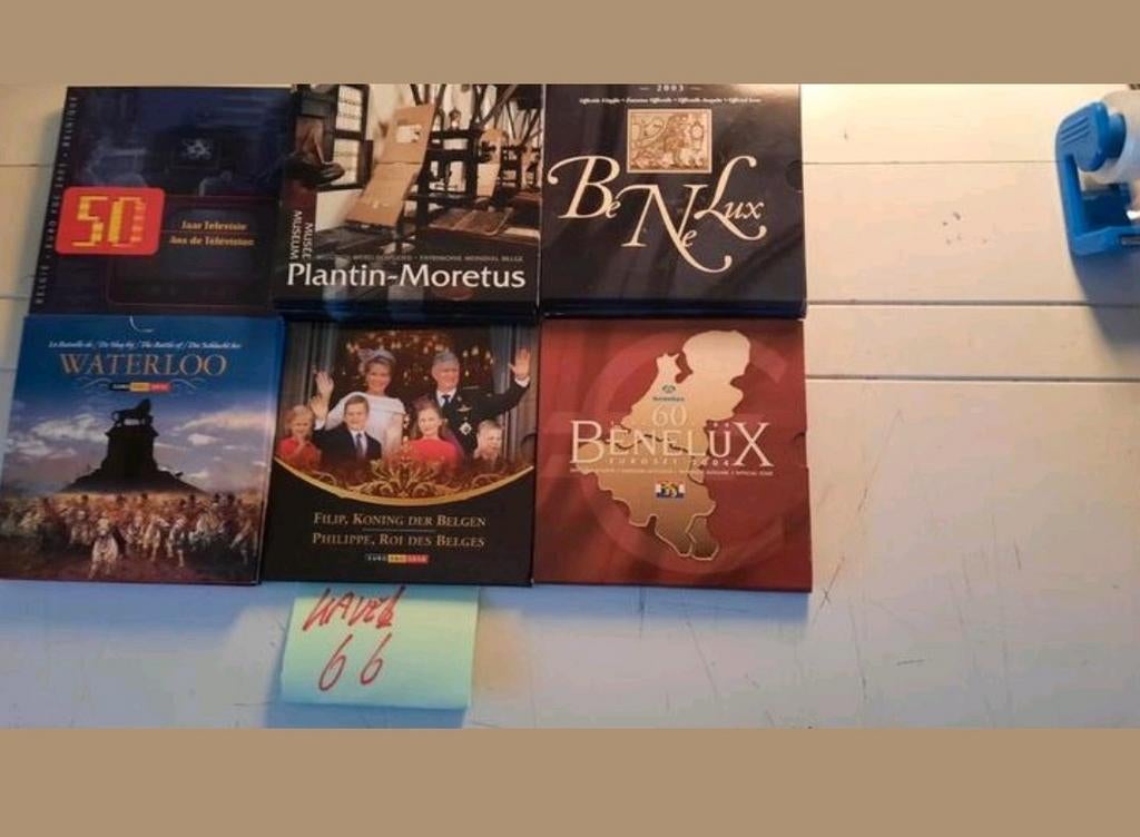 Eurosets div belgië ned luxemburg kavel nr 66, Postzegels en Munten, Munten | Europa | Euromunten, Verzenden, Overige landen, 2 euro