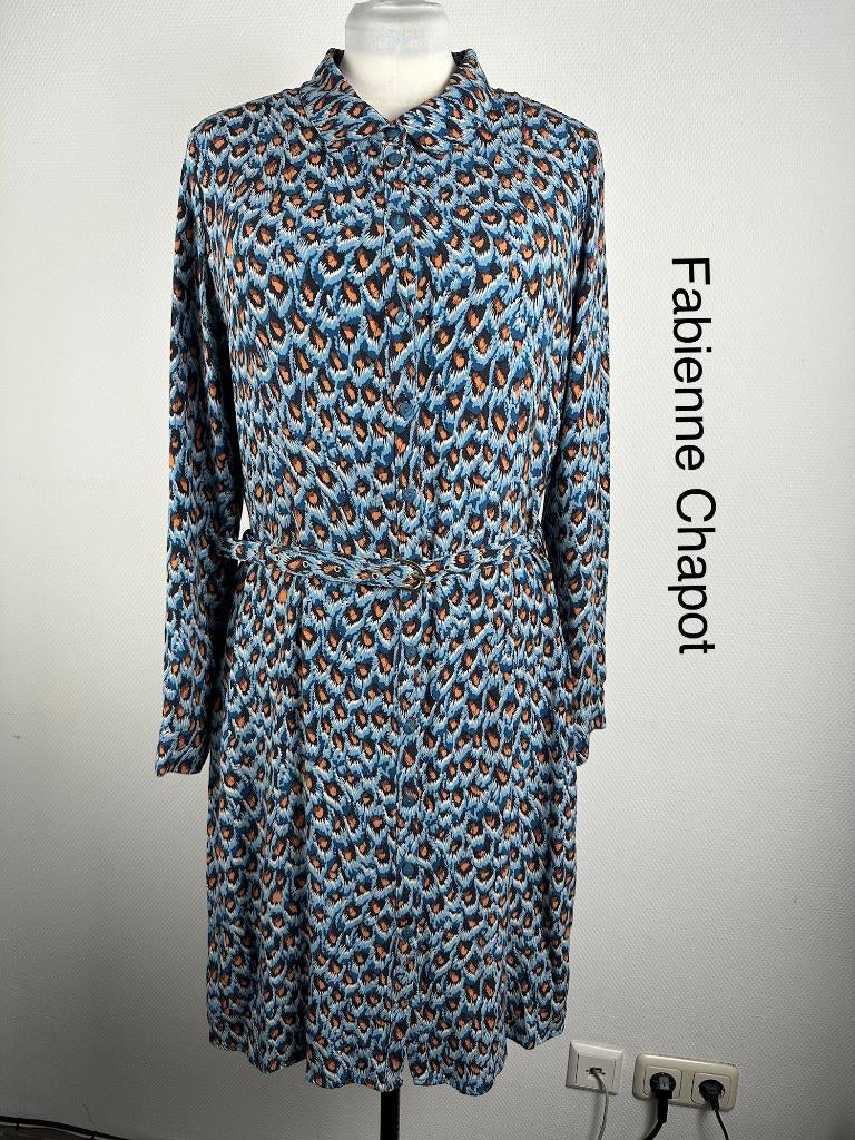 Fabienne Chapot Jurk  (mt: 42) 13,4/9833, Blauw, Maat 42/44 (L), Ophalen of Verzenden, Zo goed als nieuw