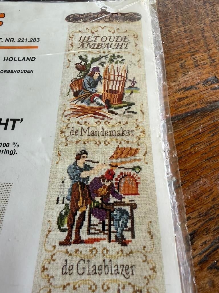 Vintage borduur pakket het oude ambacht nieuw, Ophalen of Verzenden, Zo goed als nieuw, Borduurpakket
