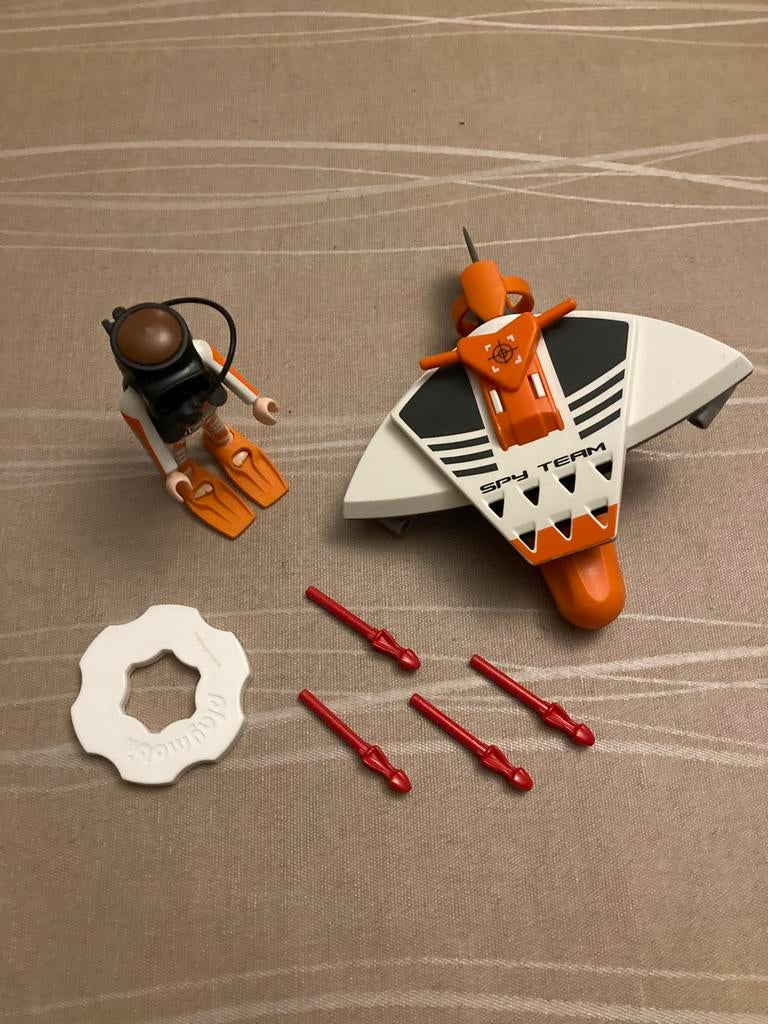 Playmobil top  agentschap spy team onderwater motor jet 7004, Ophalen of Verzenden, Zo goed als nieuw