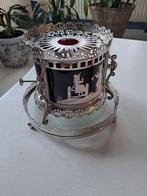 Mary Gregory theelichtje met onderbord, Ophalen of Verzenden