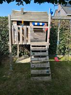 Houten Wickey Speelhuis met Glijbaan en Schommels voor Tuin, Ophalen, Gebruikt, Hout