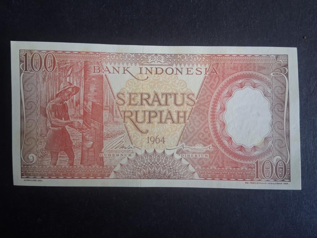 100 rupiah Indonesië unc 1964, Ophalen of Verzenden, Zuidoost-Azië, Los biljet