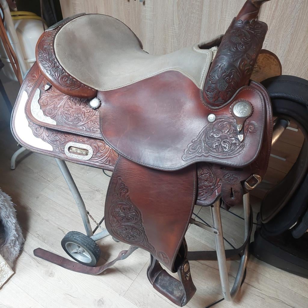 Western zadel, showzadel 16", Circle Y semi/full quarter., Ophalen, Western