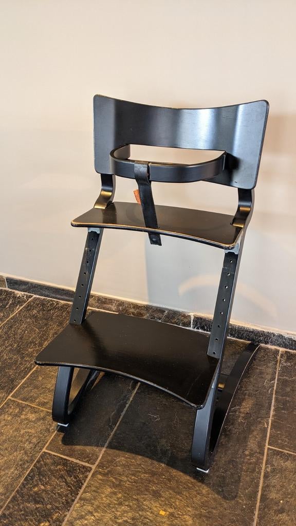 Leander Classic meegroeistoel zwart, Ophalen of Verzenden, Zo goed als nieuw, Meegroeistoel