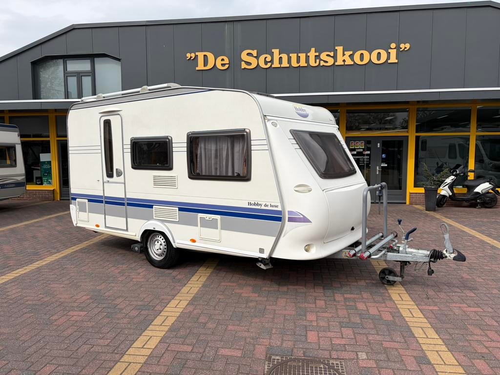 Hobby deluxe 400SF 2008, Caravans en Kamperen, Caravans, Hobby, Treinzit, 4 tot 5 meter, Tot en met 4