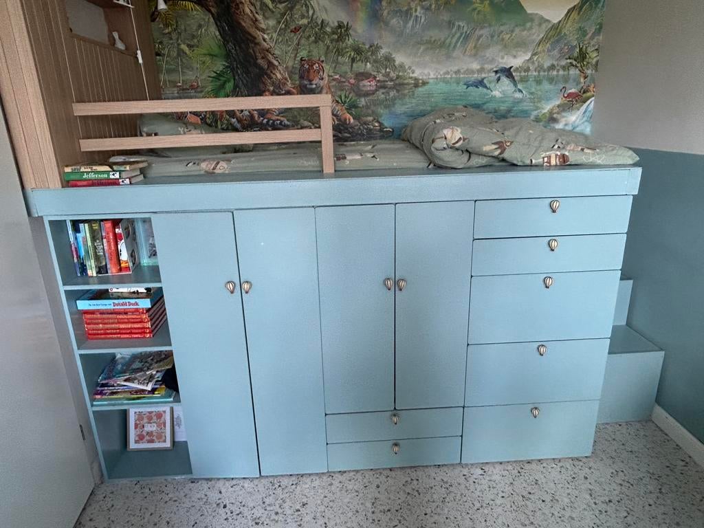 Hoogslaper ombouw bed voor kinderen (platsa kasten trofast), Ophalen, 85 tot 100 cm, Zo goed als nieuw, Hoogslaper of Stapelbed