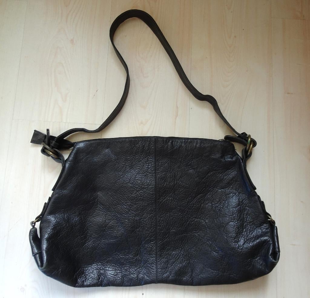 LEREN TAS VAN PELL MELL, Sieraden, Tassen en Uiterlijk, Tassen | Damestassen, Ophalen of Verzenden, Zo goed als nieuw, Zwart, Schoudertasje