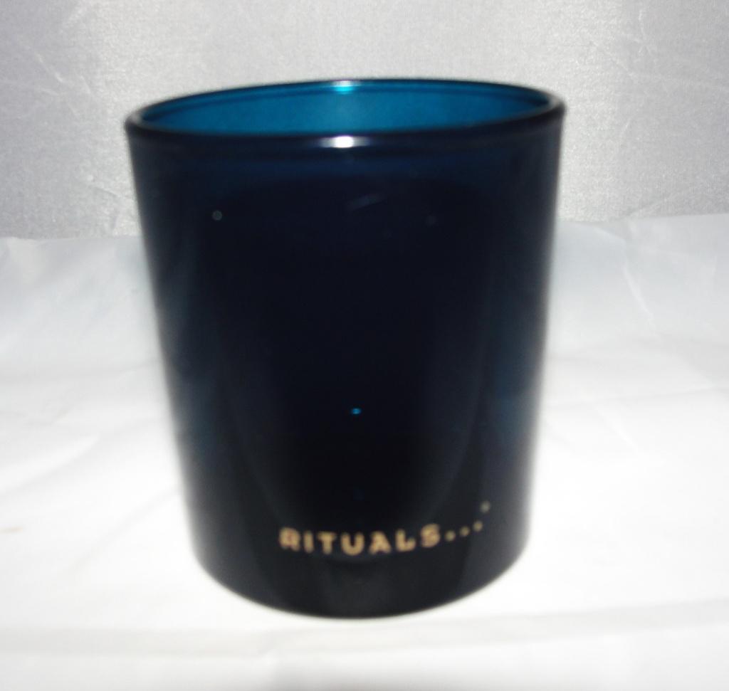 Rituals blauw glazen  kaarshouder A life filled with wonder, Overige materialen, Blauw, Ophalen of Verzenden, Zo goed als nieuw