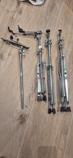 Vintage drumstel statieven: snare, bekken en meer, Ophalen of Verzenden, Gebruikt, Overige merken