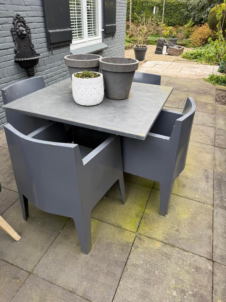 Tuinset natuursteen, Ophalen, Zo goed als nieuw