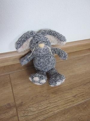 Happy Horse grijs gemèleerd ruwharig pluche konijn knuffel, Overige karakters, Happy Horse, Konijn, Wasbaar
