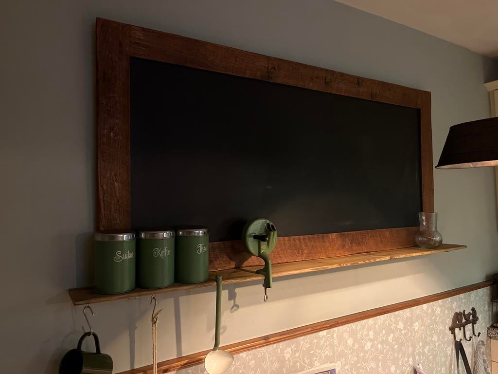 Groot keuken krijtbord met legplank, Ophalen, Gebruikt, Krijtbord