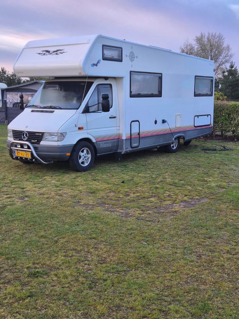 Ruime 6-persoons Mercedes Sprinter Camper, Caravans en Kamperen, Campers, Reservewiel, Alkoof, Luifel, Mercedes-Benz