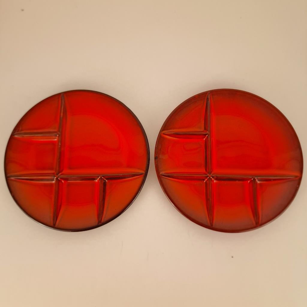 2x Rode Oranje Vakjes Borden - Perfecte Staat, Ophalen of Verzenden