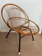 Vintage Rohe Noordwolde rotan stoel, Ophalen, Gebruikt, Bruin, Riet of Rotan