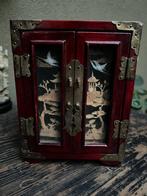 Chinese diorama sieradenkist chinees kist kastje handwerk, Antiek en Kunst, Ophalen of Verzenden