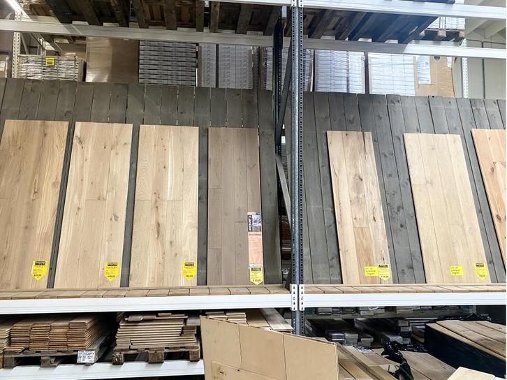 Houten vloer - duoplank - Eiken -  Outlet prijzen, Doe-het-zelf en Verbouw, Vloerdelen en Plavuizen, Nieuw, Vloerdelen of -planken