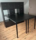 ikea kallax Linnmon BUREAU BLAD & Poten ZWART, Ophalen, Gebruikt, Bureau