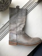 v) s104 bqz taupe kleurig leren laars maat 39, Kleding | Dames, Schoenen, Hoge laarzen, Verzenden, BQZ, Zo goed als nieuw