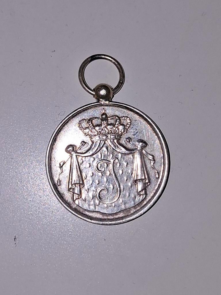 Zilveren trouwe dienst medaille, Verzamelen, Ophalen of Verzenden, Landmacht, Nederland, Lintje, Medaille of Wings