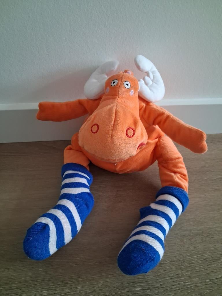 Knuffel Ikea Barnslig Alg eland oranje blauw wit L1318, Ophalen of Verzenden, Zo goed als nieuw, Overige typen