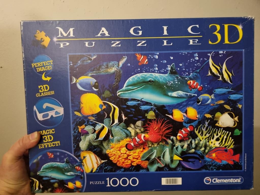 3d puzzel 1000 stukjes incl 3d bril, Ophalen, 500 t/m 1500 stukjes, Zo goed als nieuw, Legpuzzel