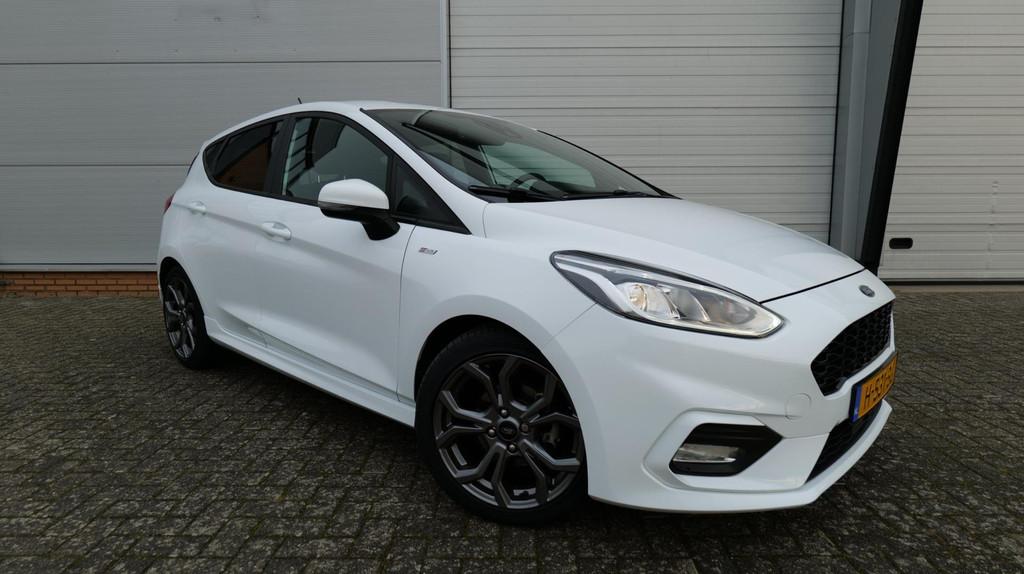 Ford Fiesta 1.0 EcoBoost ST-Line NL-Auto NAP CARPLAY PDC Voo, Voorwielaandrijving, Stof, Gebruikt, Euro 6