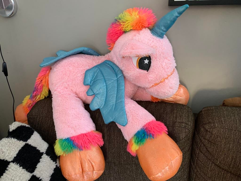 Eenhoorn unicorn knuffel (groot), Ophalen, Zo goed als nieuw