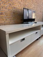 Twee witte tv meubels, Ophalen, Overige materialen, Gebruikt, 100 tot 150 cm