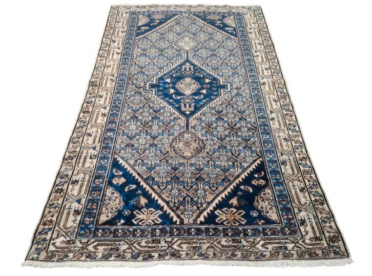 Handmade Persian Antique wool Ardebil carpet 136x213cm, Huis en Inrichting, Stoffering | Tapijten en Kleden, Gebruikt, 100 tot 150 cm