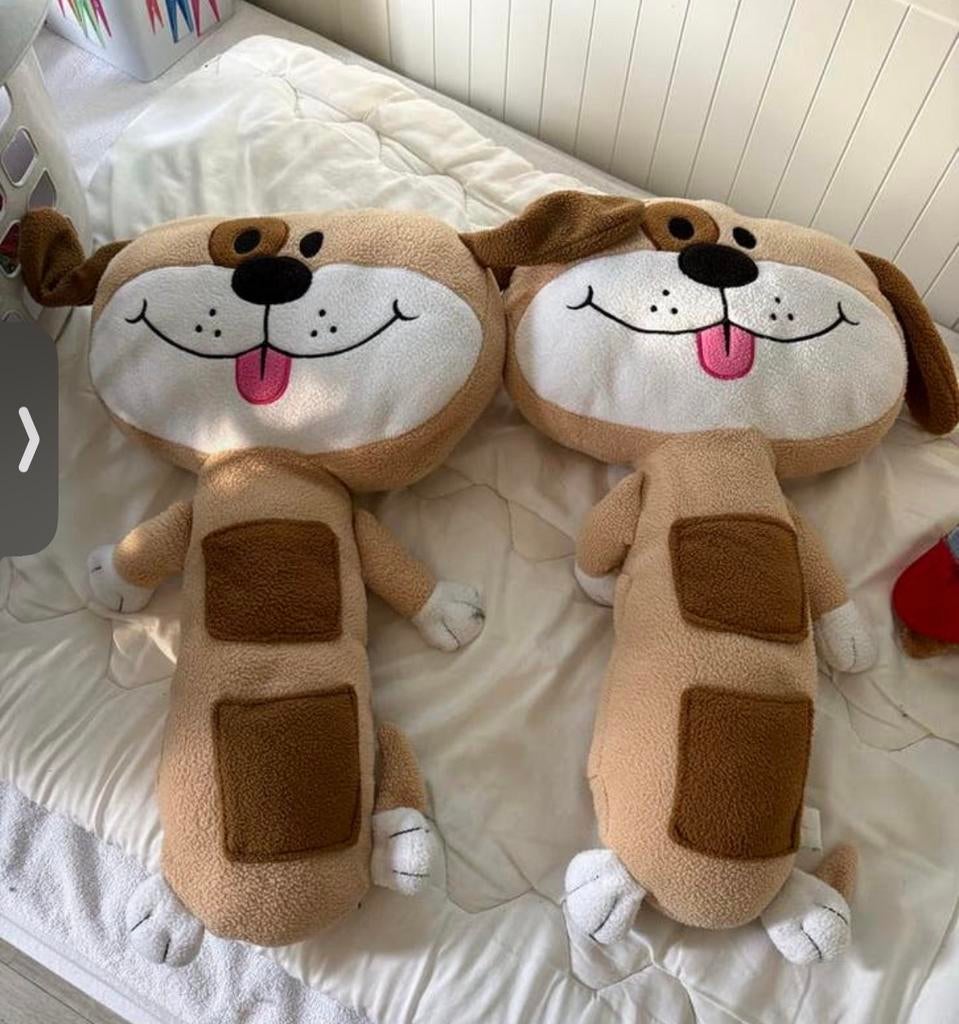 Twee SeatPets hond knuffels, Gebruikt, Overige merken, Middelgroot (20 tot 80 cm), Bruin