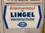 Vintage Lingel heren schoenen Emaille Reclamebord, Ophalen