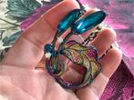 Mooi vintage broche emaille en zirkoon, Overige materialen, 4 tot 7 cm, Verzenden, Zo goed als nieuw