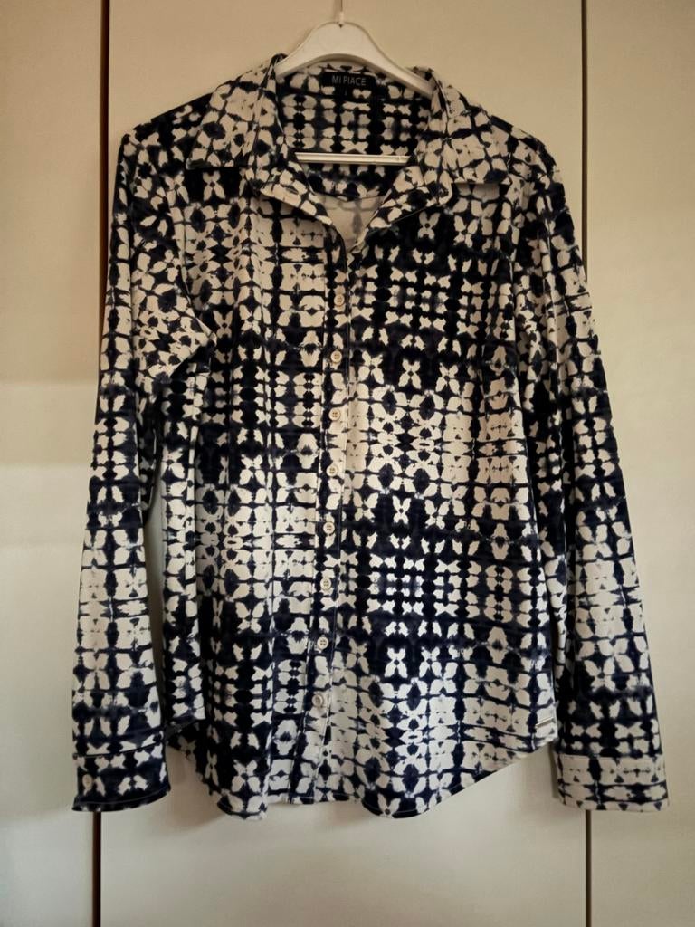 Dames blouse Mi Piace maat L, Kleding | Dames, Blouses en Tunieken, Ophalen of Verzenden, Gedragen, Maat 42/44 (L), Blauw