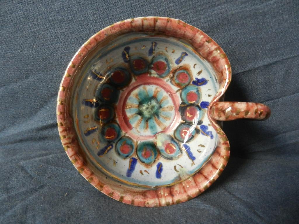 Kleurige kom m. oor jaren 70 D.0.K. DOK De Oude Kruik d 10,6, Ophalen of Verzenden