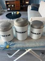 3 emaille voorraadbussen, Ophalen of Verzenden