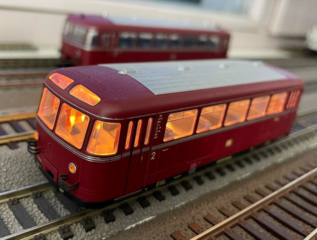 Fleischmann HO Railbus met bijwagen OVP nr 4407k 4408k, Hobby en Vrije tijd, Gelijkstroom, -, Fleischmann, -