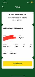 ado den haag - rkc waalwijk, Tickets en Kaartjes, Sport | Voetbal, Eén persoon, Mei
