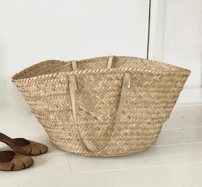 XL grote rieten mand tas shopper, Ophalen, Zo goed als nieuw, Overige kleuren, Shopper