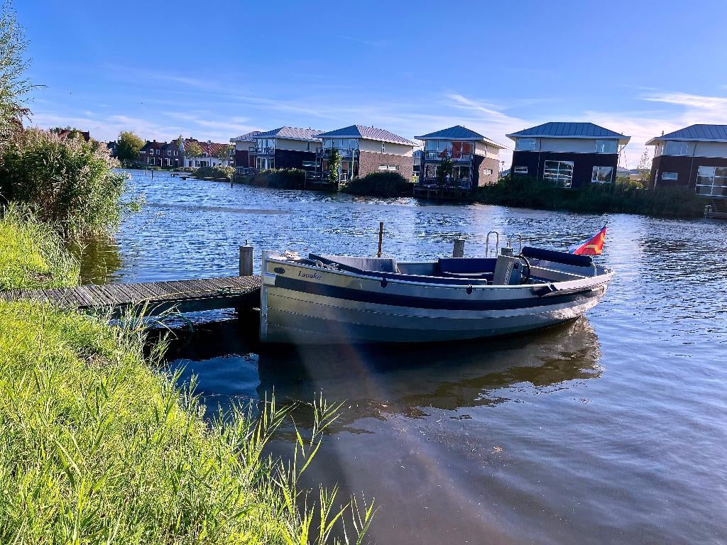 E-Motion 550, robuuste elektrische aluminium sloep, Watersport en Boten, Sloepen, Ophalen, Gebruikt, Tot 10 pk, Binnenboordmotor