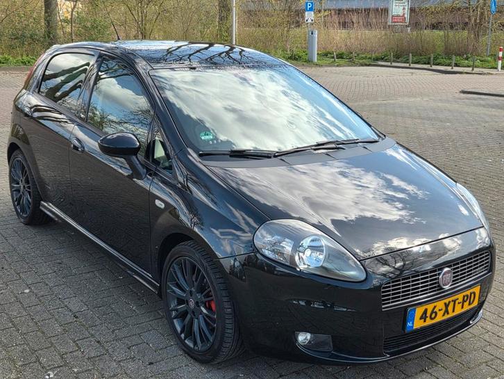 Fiat Punto 1.4 16V Turbo 5DR 2007 Zwart 120PK, Auto's, Fiat, Particulier, Punto, ABS, Airbags, Airconditioning, Bluetooth, Centrale vergrendeling