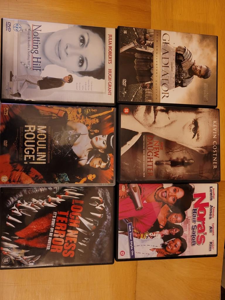 DVD titels: Notting Hill, Gladiator, Moulin Rouge e., Cd's en Dvd's, Dvd's | Thrillers en Misdaad, Gebruikt, Overige genres, Boxset
