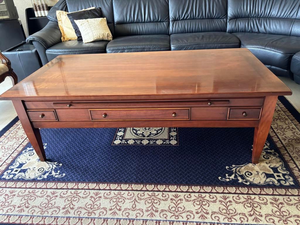 Salontafel kersenhout, Ophalen, Gebruikt, 100 tot 150 cm, 50 tot 100 cm