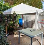 Parasol incl voet, Ophalen, Zo goed als nieuw