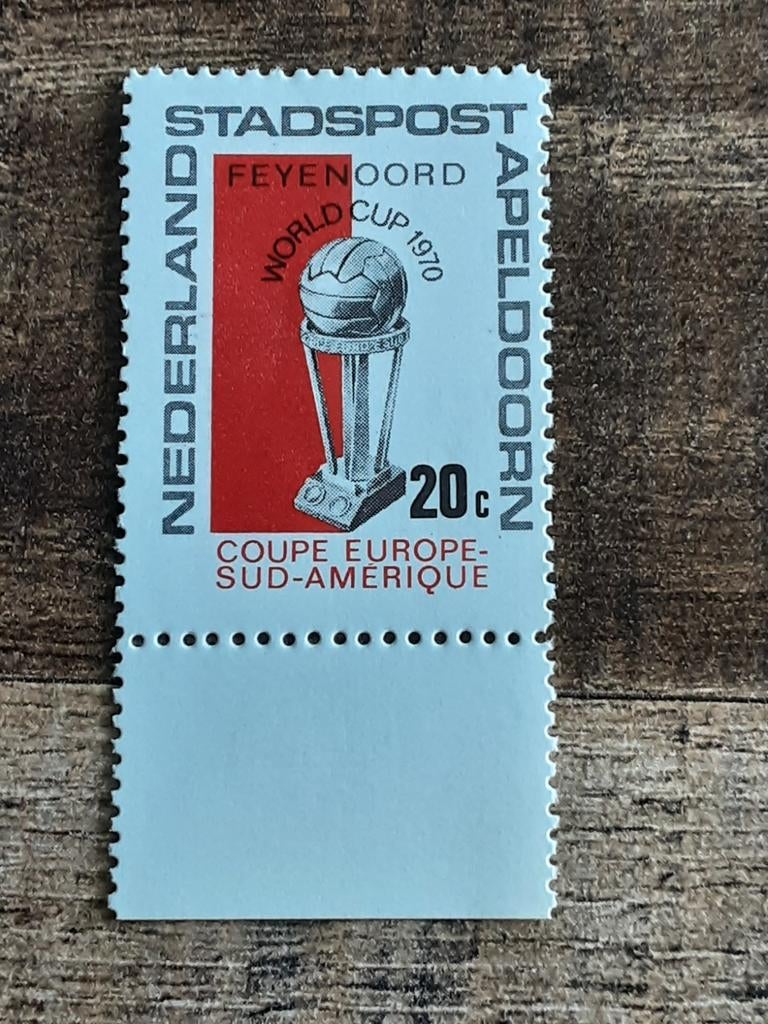 Stadspost Apeldoorn.  Feyenoord winnaar wereldbeker 1970, Ophalen of Verzenden